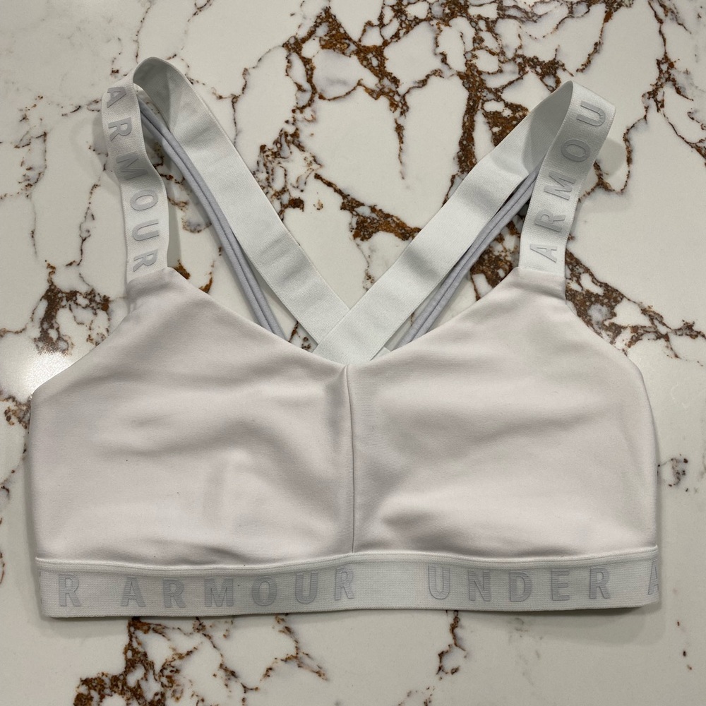 Under Armour Crossback white sports bra